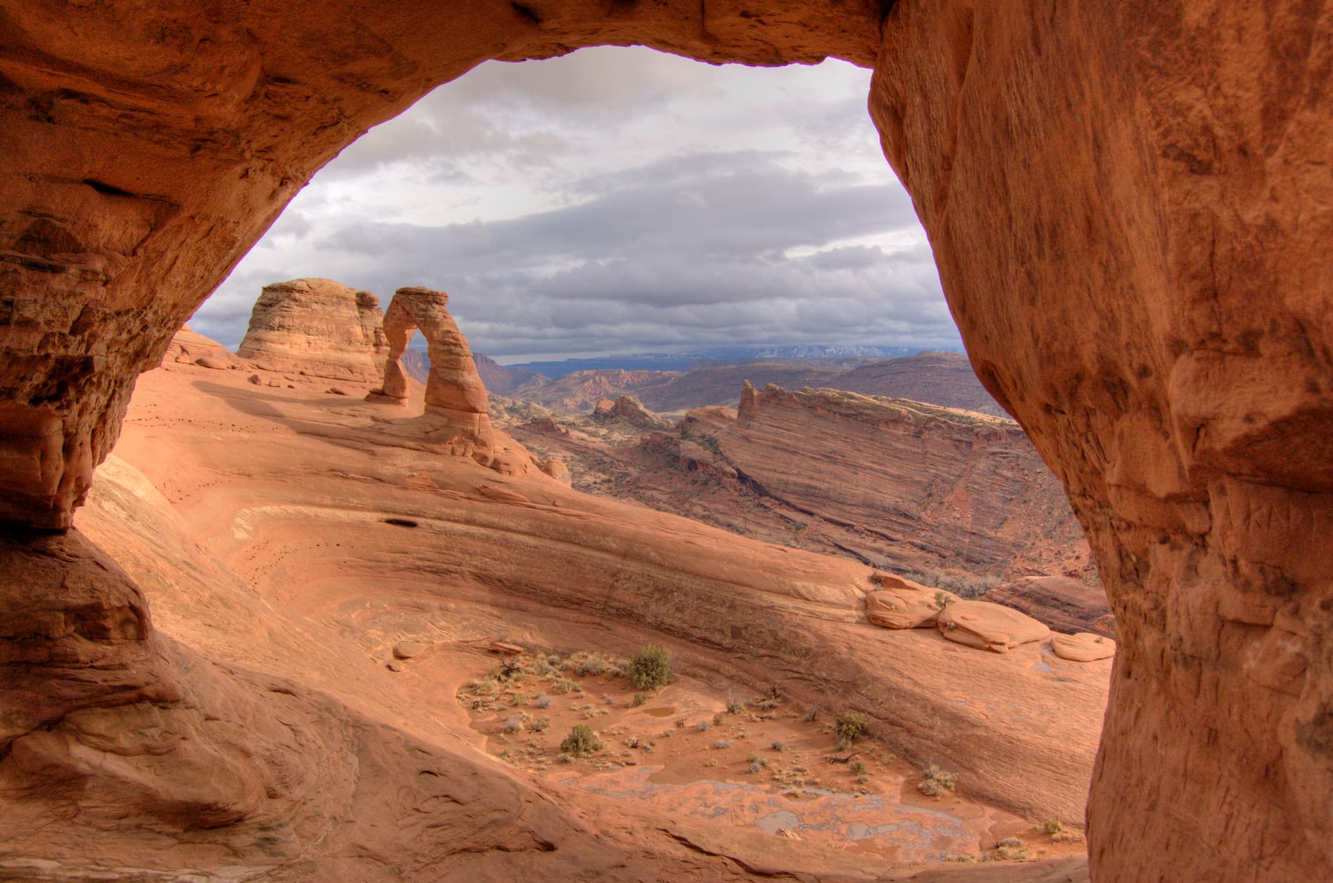 Delicate Arch Through A Window